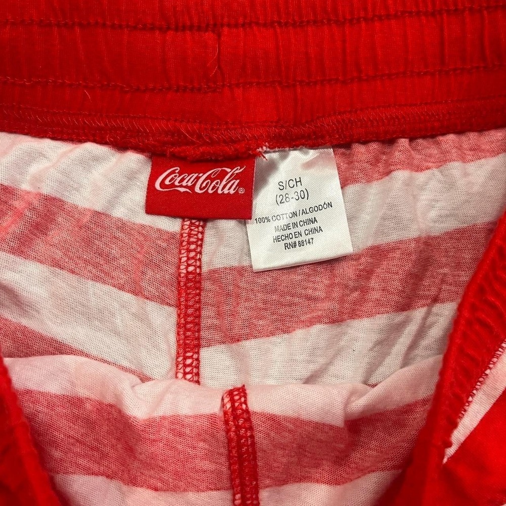 Vintage Y2K Coca Cola Striped Low Rise Shorts Women S Festival Coquette Summer - Picture 4 of 5